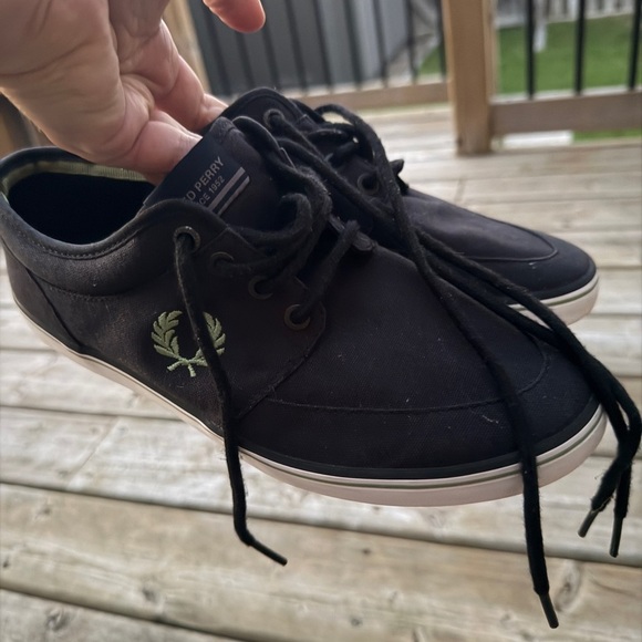 Men’s Fred Perry Trainers Casual Canvas Shoe Size Uk 6.5 US 7,5 - Picture 8 of 9